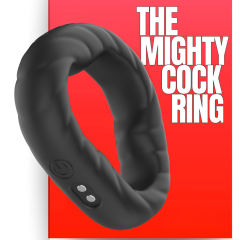 10 Vibrating Modes Black Rechargeable Silicone Vibrating Cock Ring