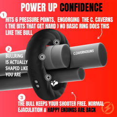 10 Vibrating Modes Black Rechargeable Silicone Vibrating Cock Ring