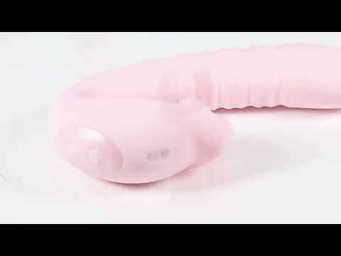 7.29" Pink Rechargeable Silicone Rabbit Vibrator – 10 Vibrating + 10 Thrusting + 10 Finger-Like Motion + 10 Rotating Modes