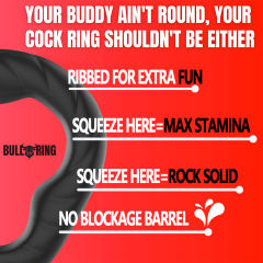 10 Vibrating Modes Black Rechargeable Silicone Vibrating Cock Ring