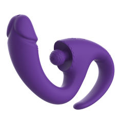 6.70" Purple Rechargeable Silicone Wearable Rabbit Vibrator – 10 Vibrating Modes
