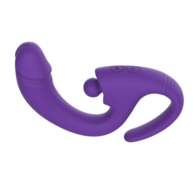 6.70" Purple Rechargeable Silicone Wearable Rabbit Vibrator – 10 Vibrating Modes