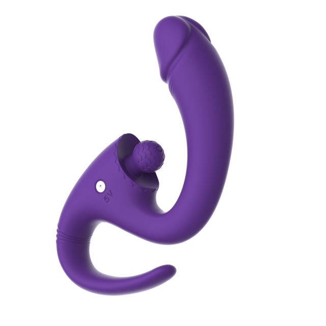 6.70" Purple Rechargeable Silicone Wearable Rabbit Vibrator – 10 Vibrating Modes