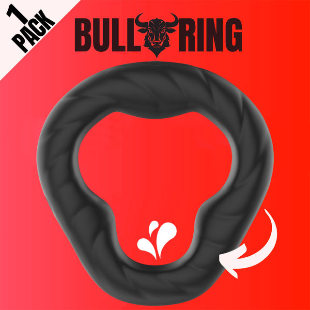 10 Vibrating Modes Black Rechargeable Silicone Vibrating Cock Ring
