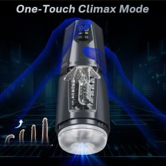 10.84'' Black Rechargeable Male Masturbators - 7 Thrusting + 7 Rotating + 7 Vibrating Modes