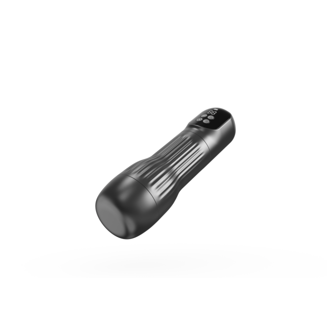 11.53'' Black Rechargeable Male Masturbators - 7 Vibrating + 7 Sucking Modes