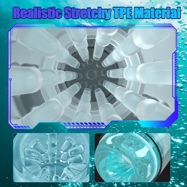 10.17'' White & Grey Rechargeable Male Masturbators - 7 Rotating + 7 Sucking Modes