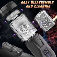 11.31'' Green Rechargeable Male Masturbator - 7 Thrusting + 7 Rotating + 7 Sucking + 7 Vibrating Modes