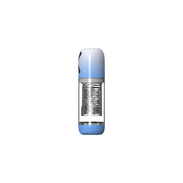 10.24'' Blue Rechargeable Male Masturbators - 7 Rotating + 7 Sucking Modes