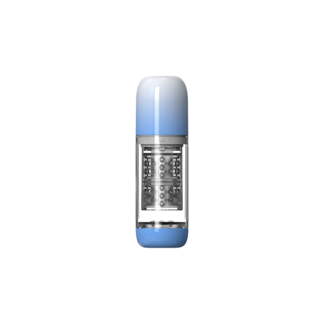 10.24'' Blue Rechargeable Male Masturbators - 7 Rotating + 7 Sucking Modes