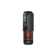 11.19'' Black & Red Rechargeable App-Controlled Masturbator with Suction Cup  - 7 Thrusting + 7 Rotating + 7 Sucking + 7 Vibrating Modes