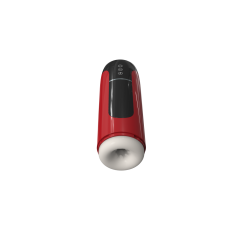 10.84'' Red & Black Rechargeable Male Masturbators - 7 Vibrating + 7 Thrusting Modes