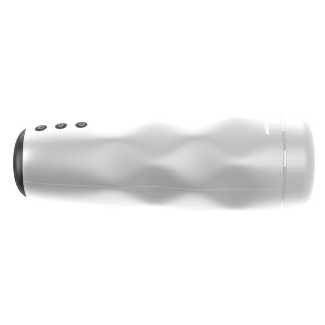 White  Male Waterproof Automatic Masturbators with Heating - 3 Sucking + 10 Vibrating Modes