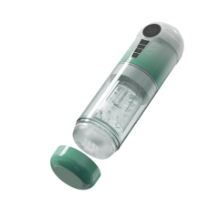 11.31'' Green Rechargeable Male Masturbator - 7 Thrusting + 7 Rotating + 7 Sucking + 7 Vibrating Modes