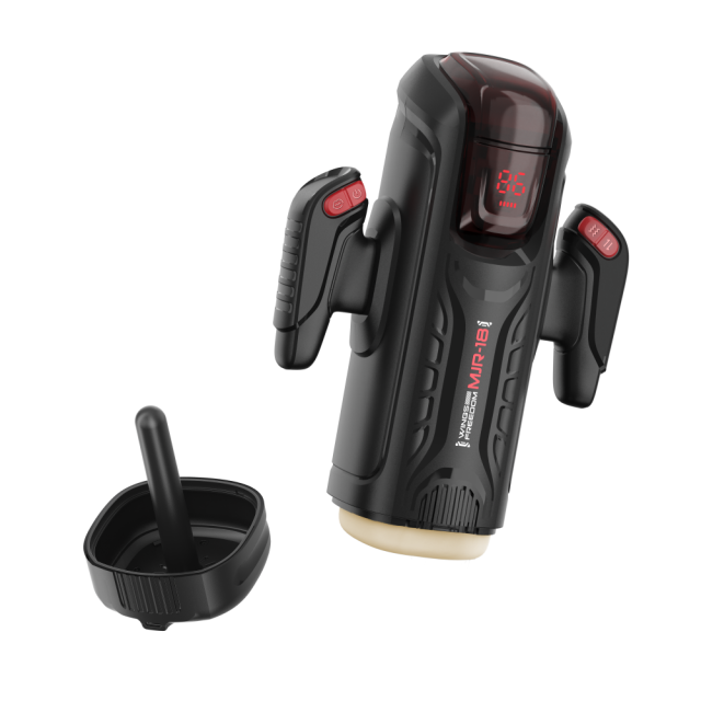 Black Rechargeable Automatic Masturbator with Heating – 7 Thrusting + + 9 Vibrating Modes