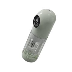 11.31'' Jade Green Rechargeable Male Masturbator - 7 Thrusting + 7 Rotating + 7 Sucking + 7 Vibrating Modes