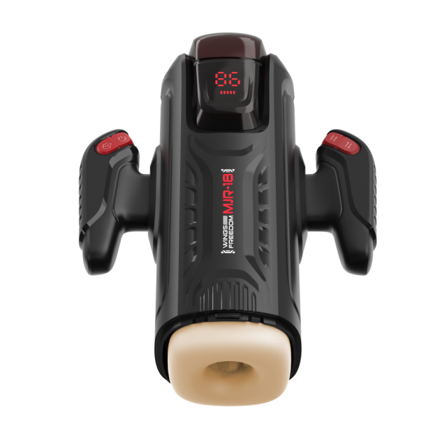 Black Rechargeable Automatic Masturbator with Heating – 7 Thrusting + + 9 Vibrating Modes