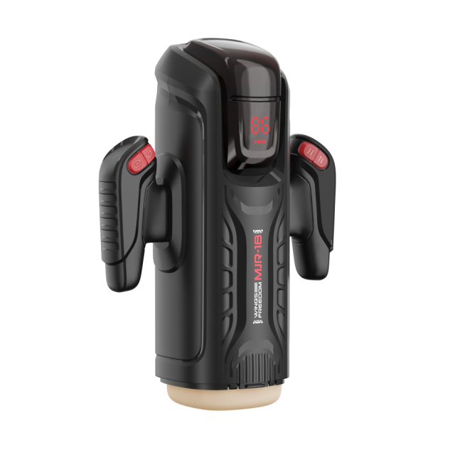 Black Rechargeable Automatic Masturbator with Heating – 7 Thrusting + + 9 Vibrating Modes