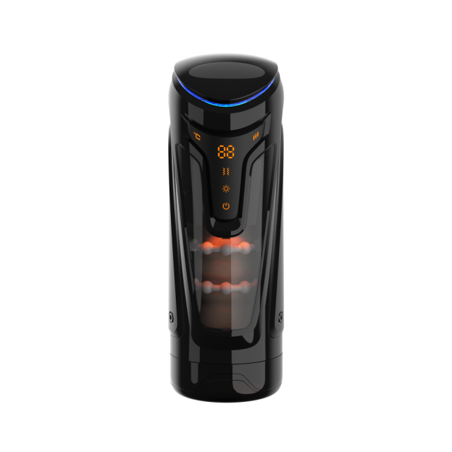 Dark Gray Automatic Male Masturbators - 8 Thrusting + 2 Heating Modes