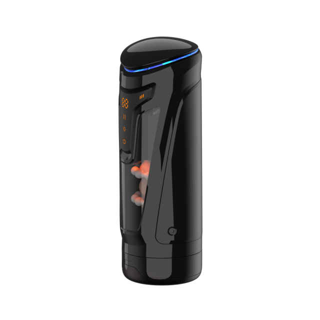 Dark Gray Automatic Male Masturbators - 8 Thrusting + 2 Heating Modes