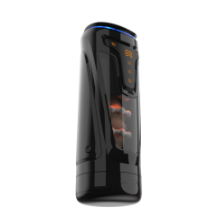 Dark Gray Automatic Male Masturbators - 8 Thrusting + 2 Heating Modes