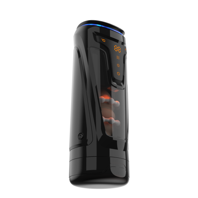Dark Gray Automatic Male Masturbators - 8 Thrusting + 2 Heating Modes