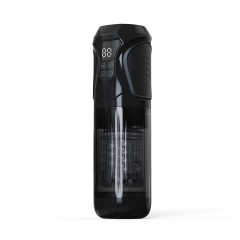 11.31'' Black Rechargeable Male Masturbator - 7 Thrusting + 7 Rotating + 7 Sucking + 7 Vibrating Modes