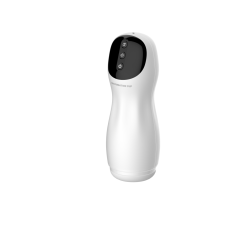 White Automatic Male Masturbators with Heating - 3 Sucking + 10 Vibrating Modes, Waterproof