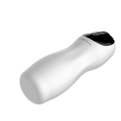 White Automatic Male Masturbators with Heating - 3 Sucking + 10 Vibrating Modes, Waterproof