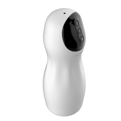 White Automatic Male Masturbators with Heating - 3 Sucking + 10 Vibrating Modes, Waterproof