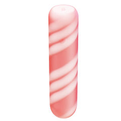 4.26" Coral Pink Dual-Color Spiral Rechargeable Silicone Vibrating Egg – 10 Vibrating Modes