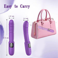 8.67" Purple Rechargeable Thrusting Vibrator – 9 Vibrating + 3 Thrusting Modes