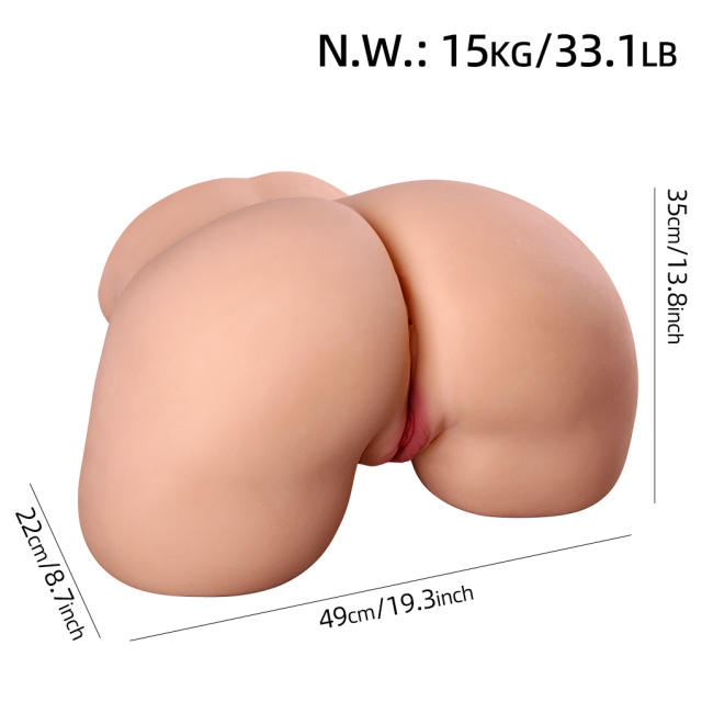 33.07LB Life-Like Flesh/Brown Colored TPE Sex Doll for Men
