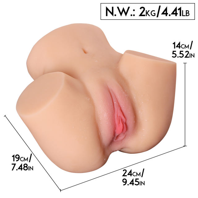 4.41LB Life-Like Flesh/Brown Colored TPE Sex Doll for Men