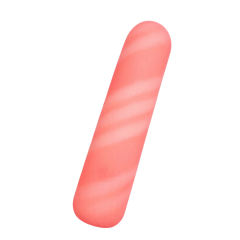 4.26" Coral Pink Dual-Color Spiral Rechargeable Silicone Vibrating Egg – 10 Vibrating Modes