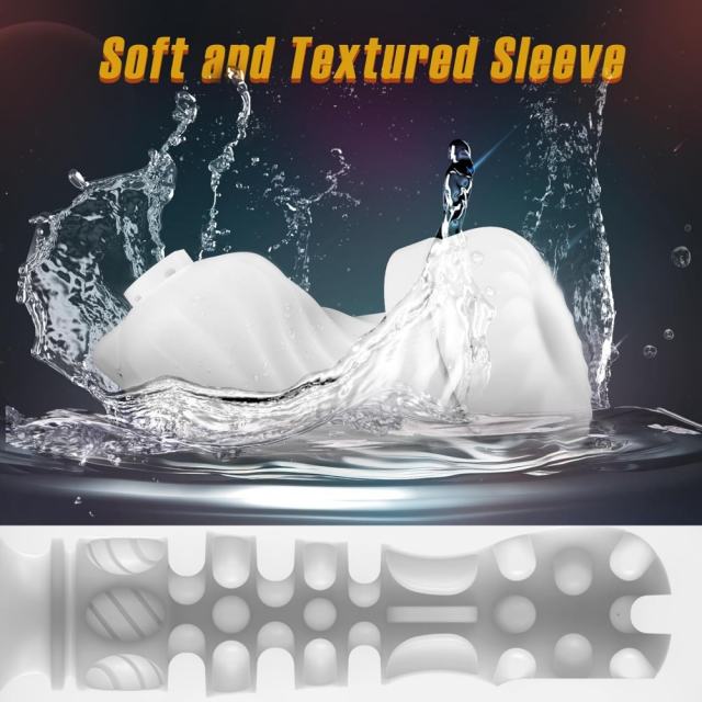 Black Rechargeable Heating Rotating & Thrusting Male Masturbator – 5 Vibrating + 5 Thrusting + 3 Rotating Modes Automatic Stroker