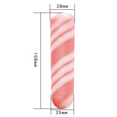 4.26" Coral Pink Dual-Color Spiral Rechargeable Silicone Vibrating Egg – 10 Vibrating Modes
