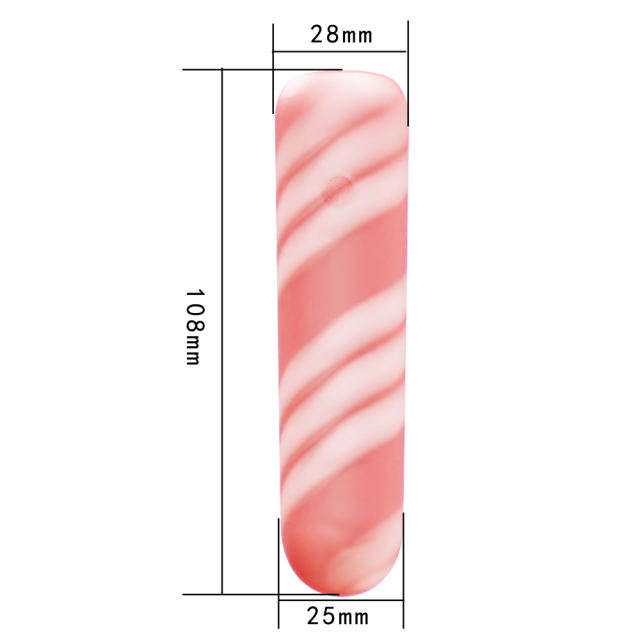 4.26" Coral Pink Dual-Color Spiral Rechargeable Silicone Vibrating Egg – 10 Vibrating Modes