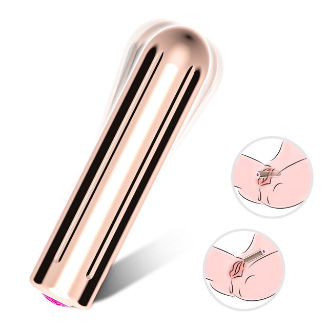 3.47" Rose Gold Vibrating Egg – 9 Speeds, Magnetic USB Charging, Waterproof