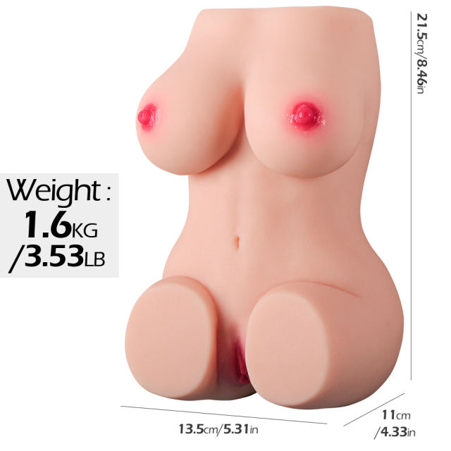 3.53LB Life-Like Flesh/Brown Colored TPE Sex Doll for Men