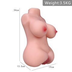 7.72LB Life-Like Flesh/Brown Colored TPE Sex Doll for Men