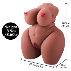 8.59LB Life-Like Brown Colored TPE Sex Doll for Men