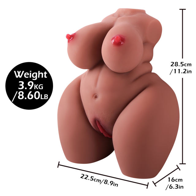 8.59LB Life-Like Brown Colored TPE Sex Doll for Men