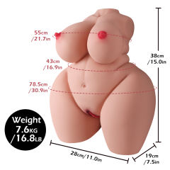 16.76LB Life-Like Flesh/Brown Colored TPE Sex Doll for Men