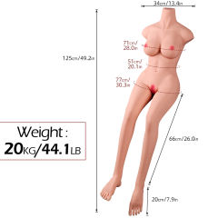 44.09LB Life-Like Flesh/Brown Colored TPE Sex Doll with Legs for Men