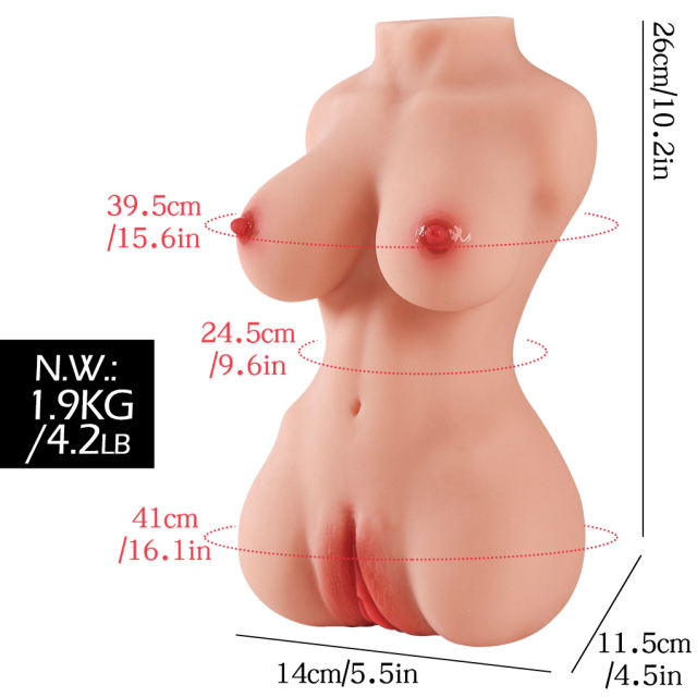 4.19LB Life-Like Flesh/Brown Colored TPE Sex Doll for Men