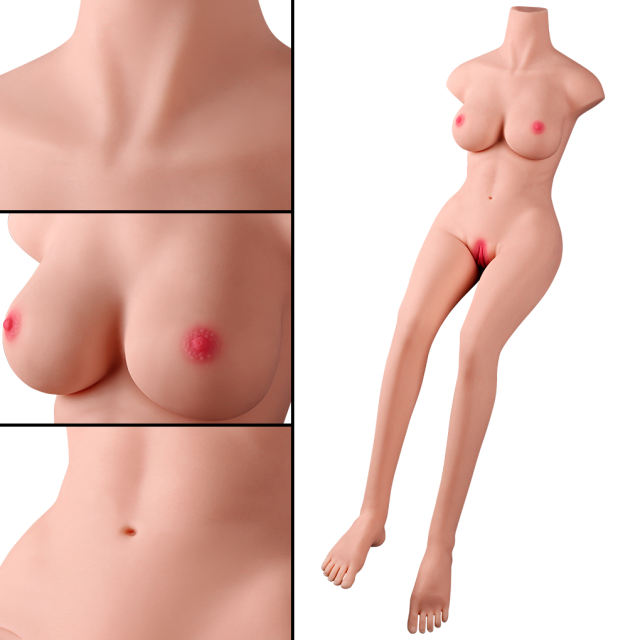 44.09LB Life-Like Flesh/Brown Colored TPE Sex Doll with Legs for Men
