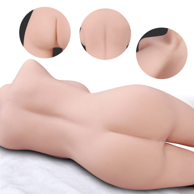 19.40LB Life-Like Flesh/Brown Colored TPE Sex Doll with Skeleton for Men