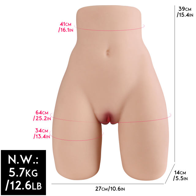 12.46LB Life-Like Flesh/Brown Colored TPE Sex Doll for Men
