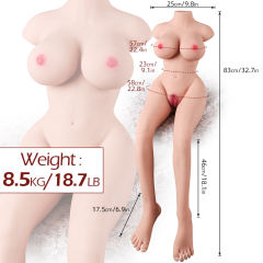 18.74LB Life-Like Flesh/Brown Colored TPE Sex Doll with Legs for Men
